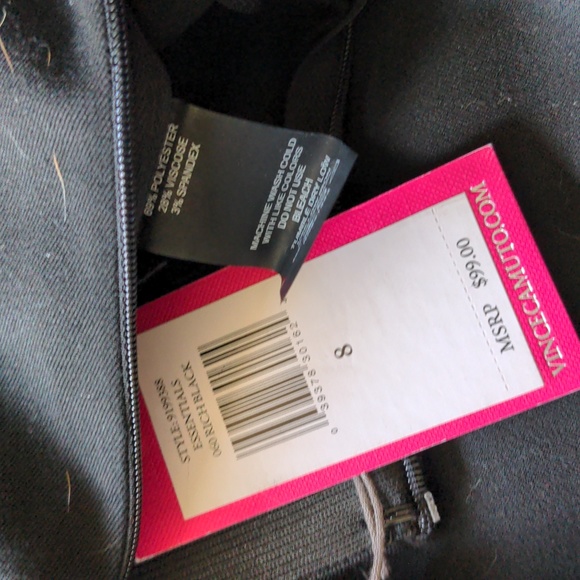 NWT Vince Camuto Black Pants, Size 8 - Picture 8 of 8